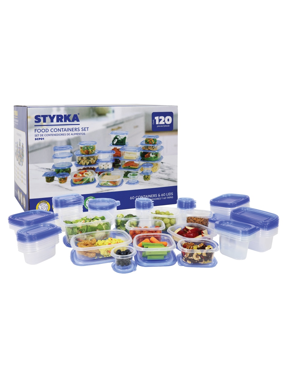 Kit de contenedores set 60 piezas de plástico 5