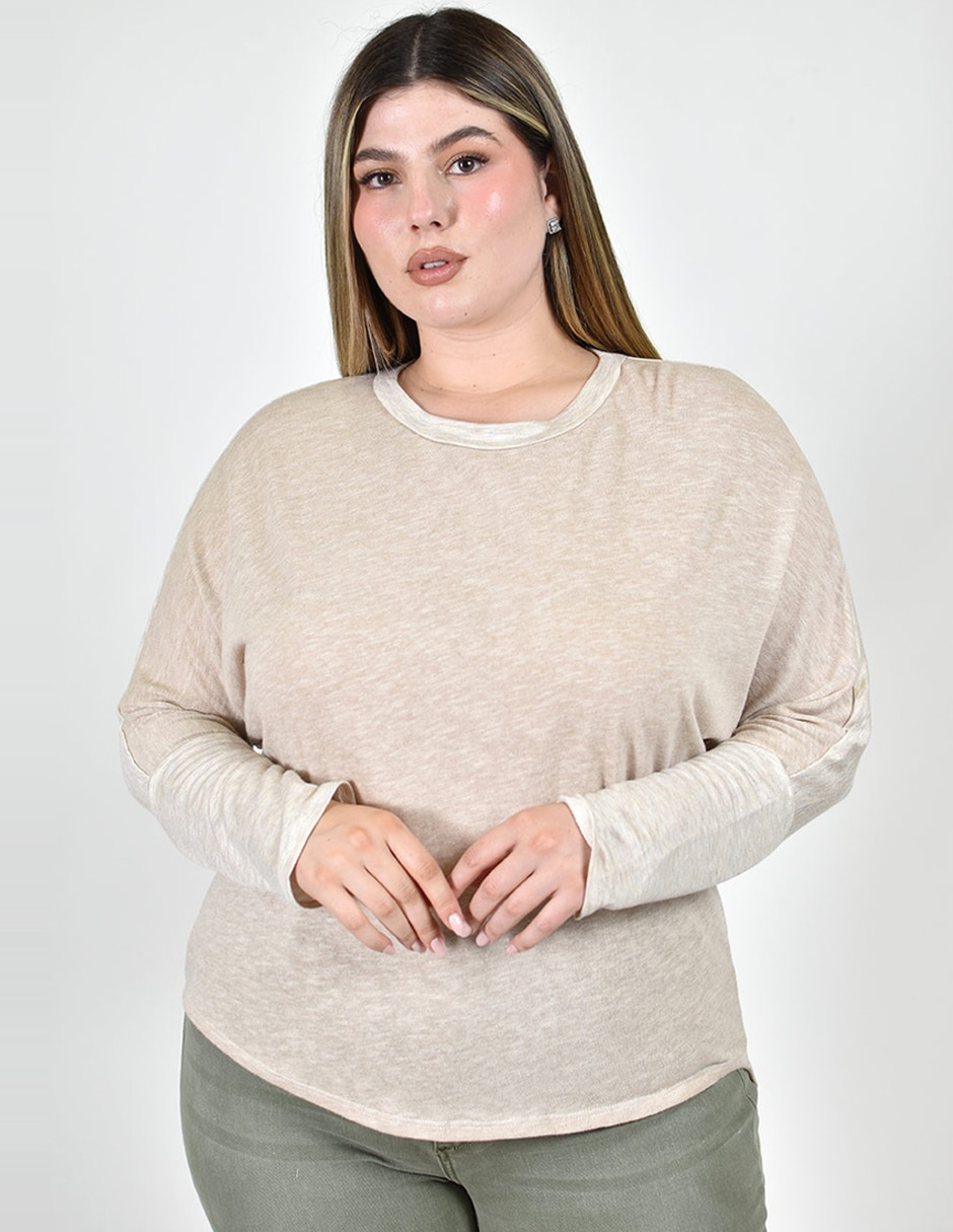 Blusa roman fashion manga larga para mujer