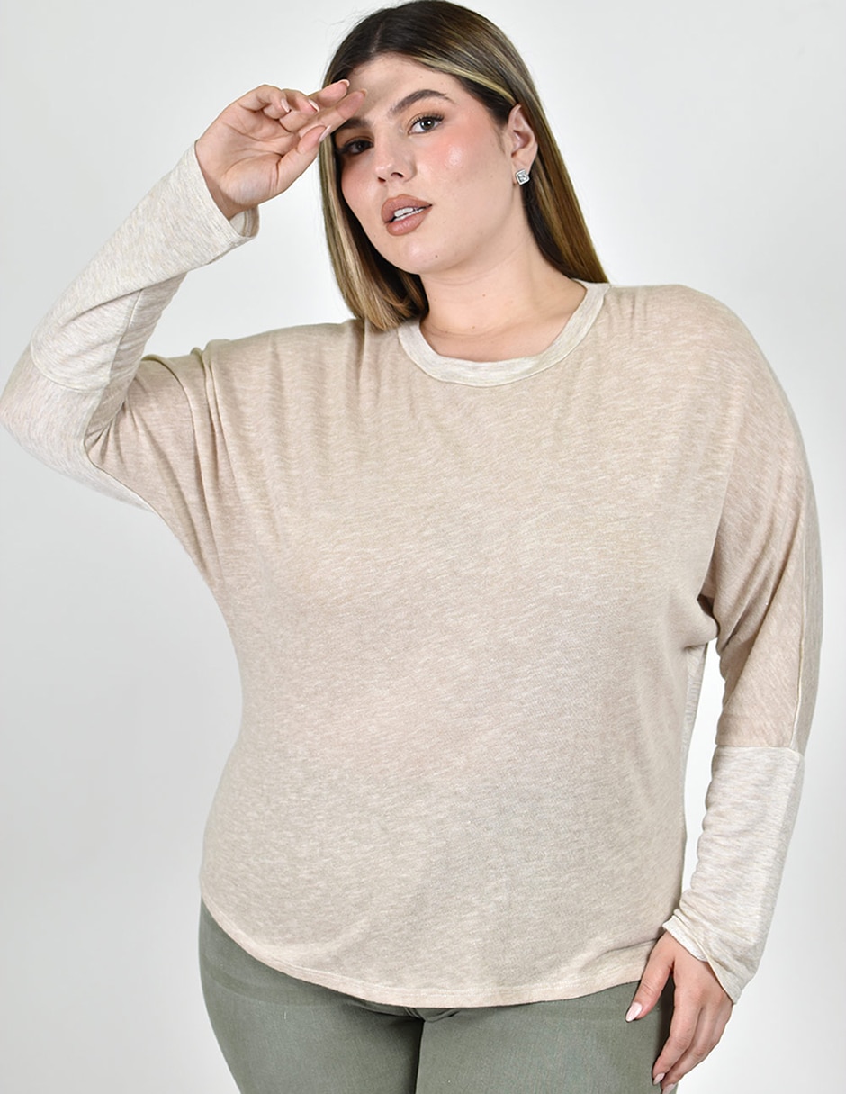 Blusa roman fashion manga larga para mujer