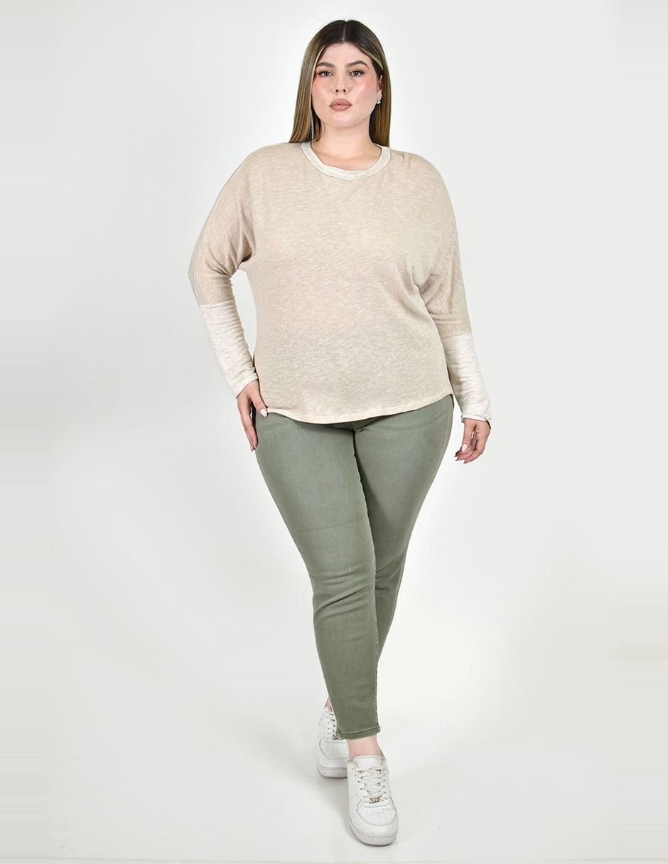 Blusa roman fashion manga larga para mujer
