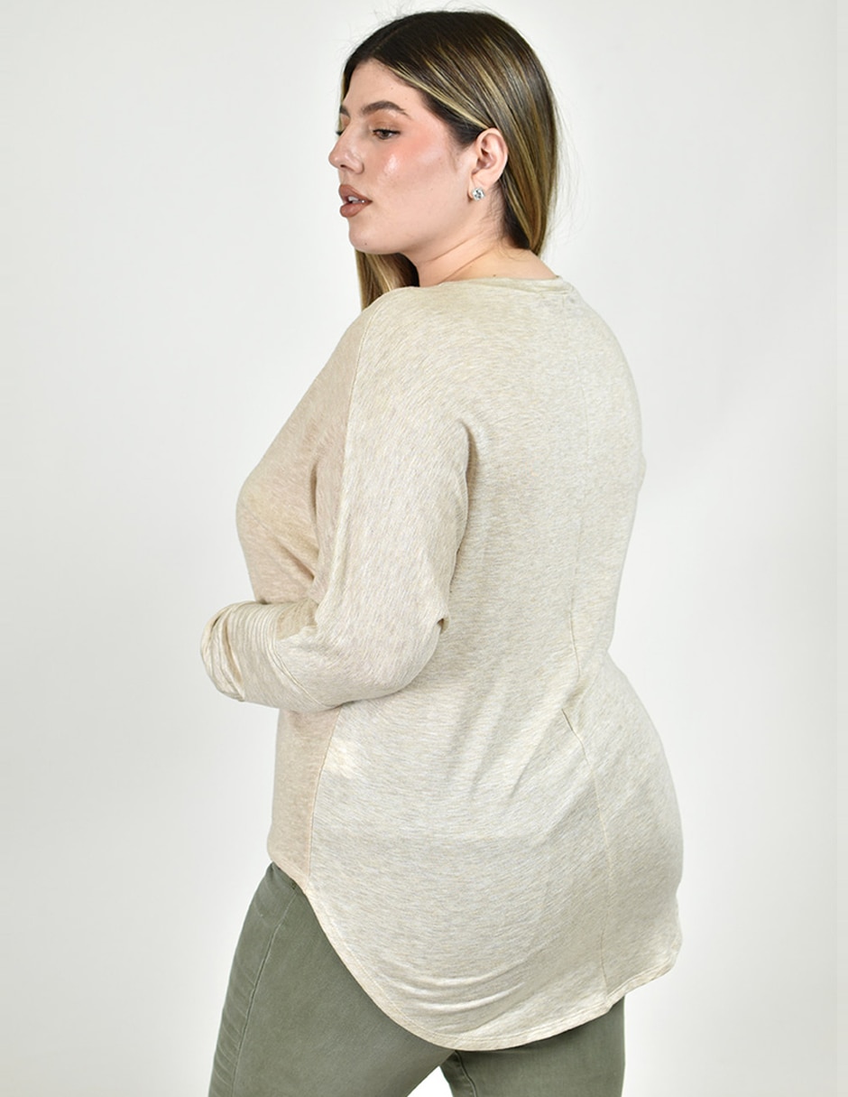 Blusa roman fashion manga larga para mujer