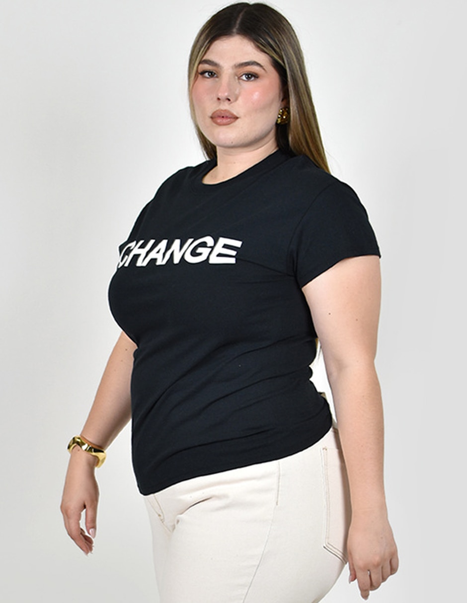 Manga Corta Roman Fashion Cuello Redondo Para Mujer