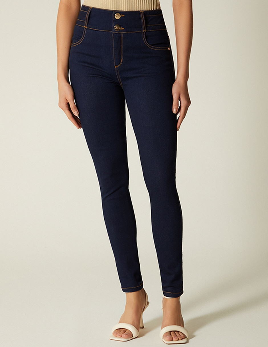 Jeans regular ultra slim cintura alta studio f estocolmo para mujer