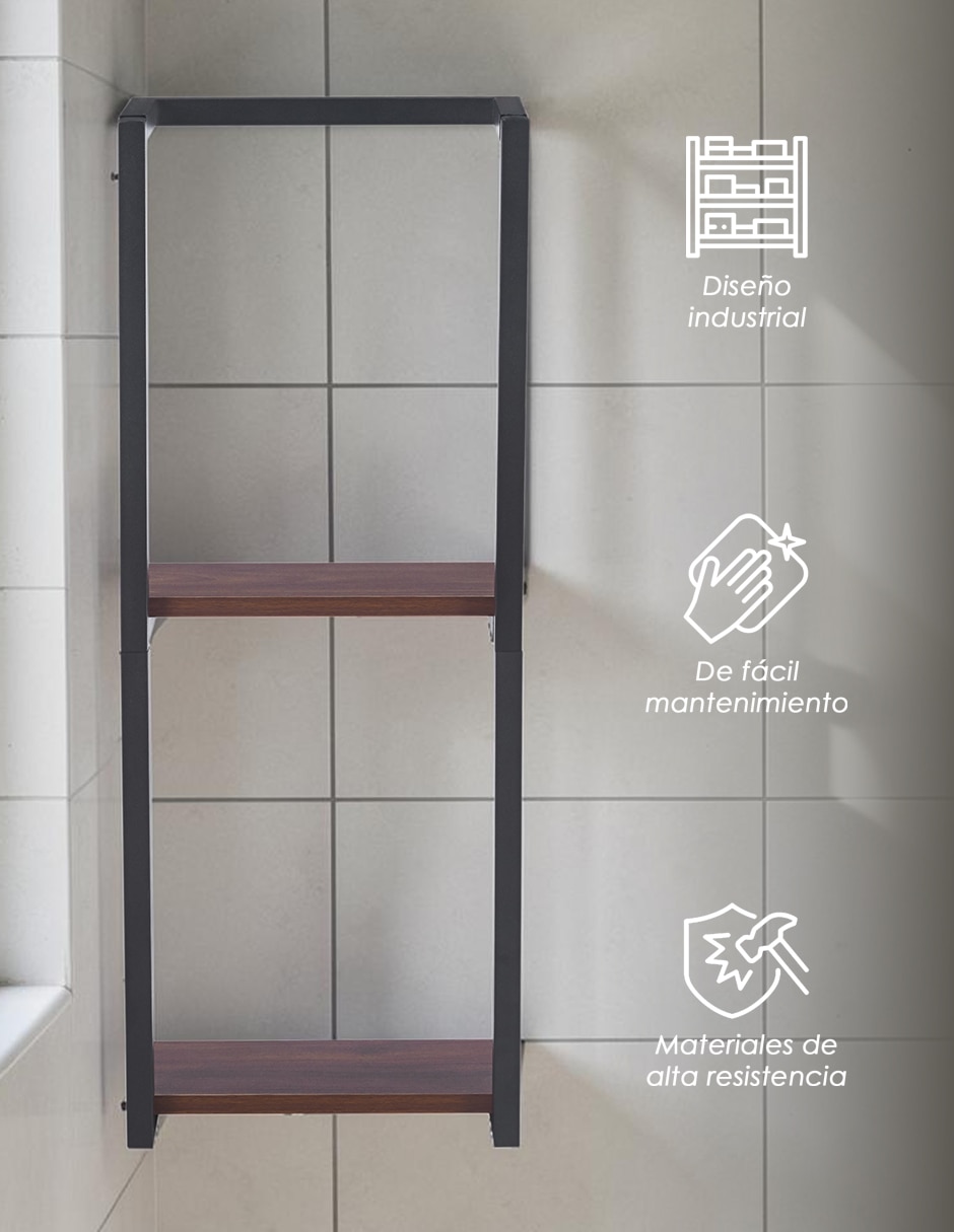 Estante de mdf ilios innova est-6632/negro