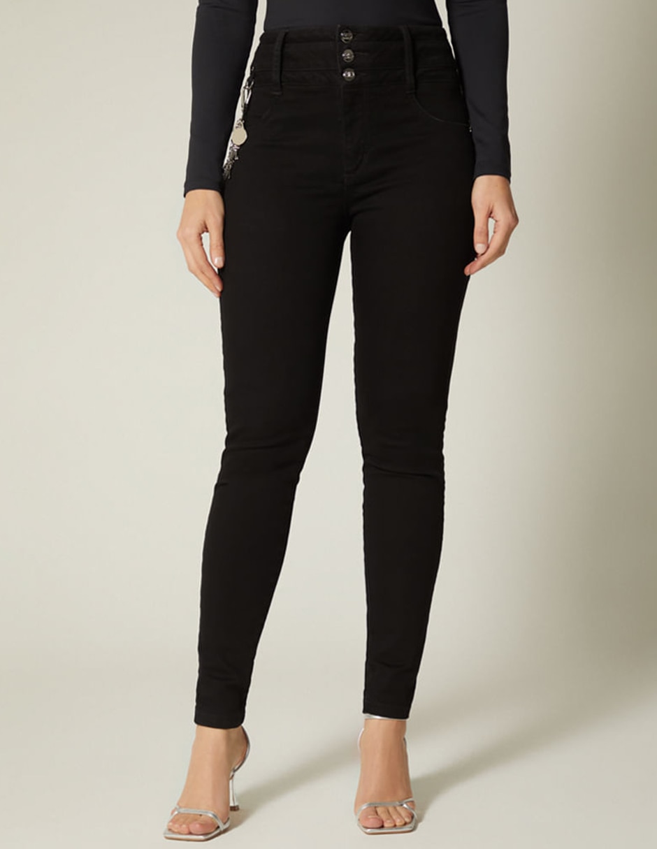 Jeans regular ultra slim cintura alta indigo miner para mujer