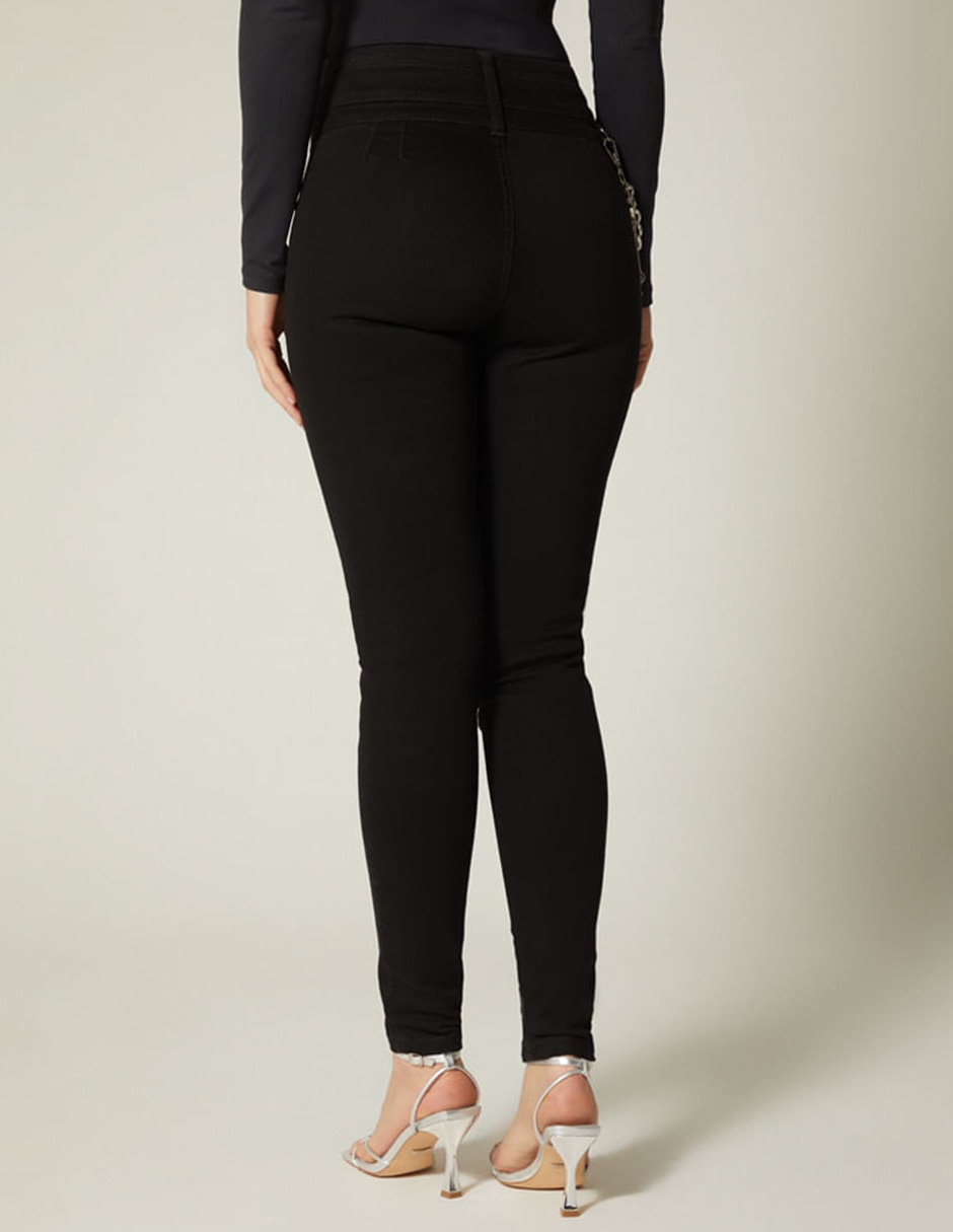 Jeans regular ultra slim cintura alta indigo miner para mujer 3