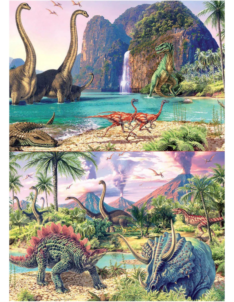 Dinosaurios prehistóricos Dino World 200 piezas 2