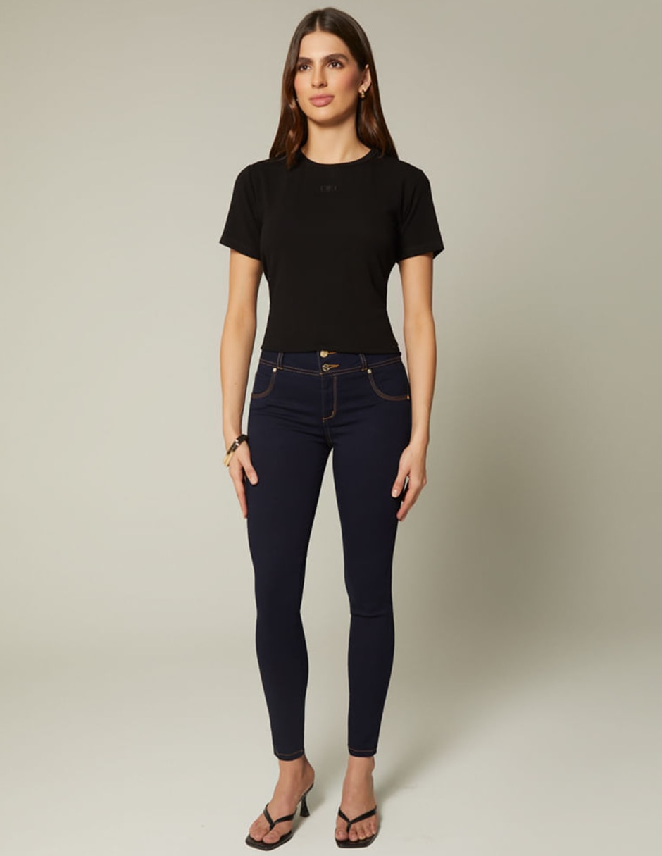 Jeans regular ultra slim cintura studio f estocolmo crawford light para mujer
