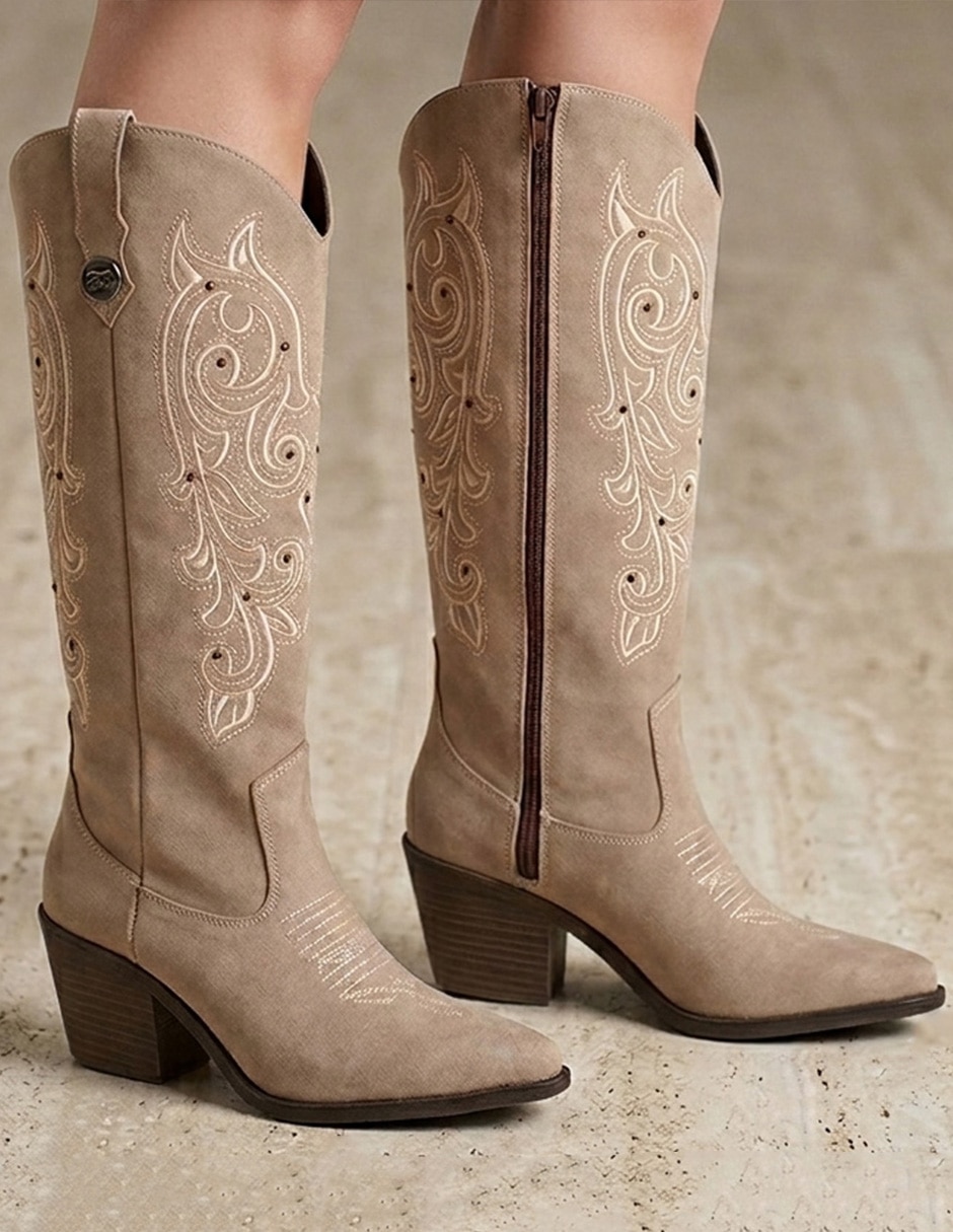 Bota cowboy abajo de la rodilla para mujer 7