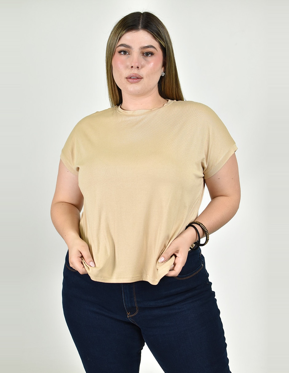 Manga Corta Cuello Redondo Para Mujer Manga Corta Cuello Redondo Para Mujer