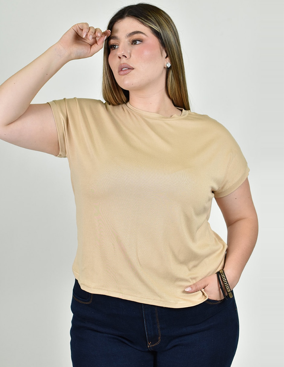 Manga Corta Cuello Redondo Para Mujer 3