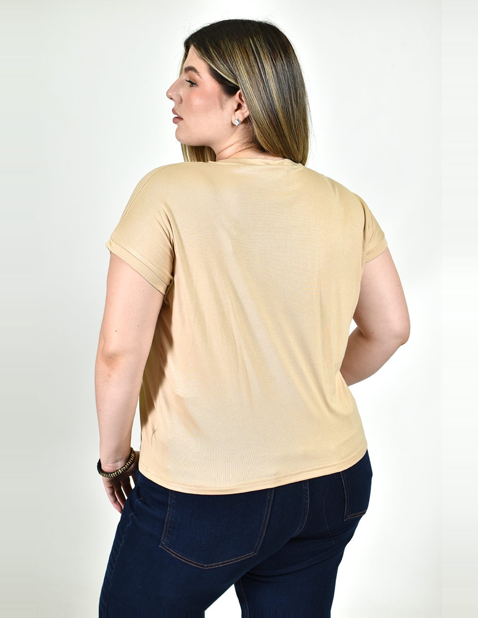 Manga Corta Cuello Redondo Para Mujer 5