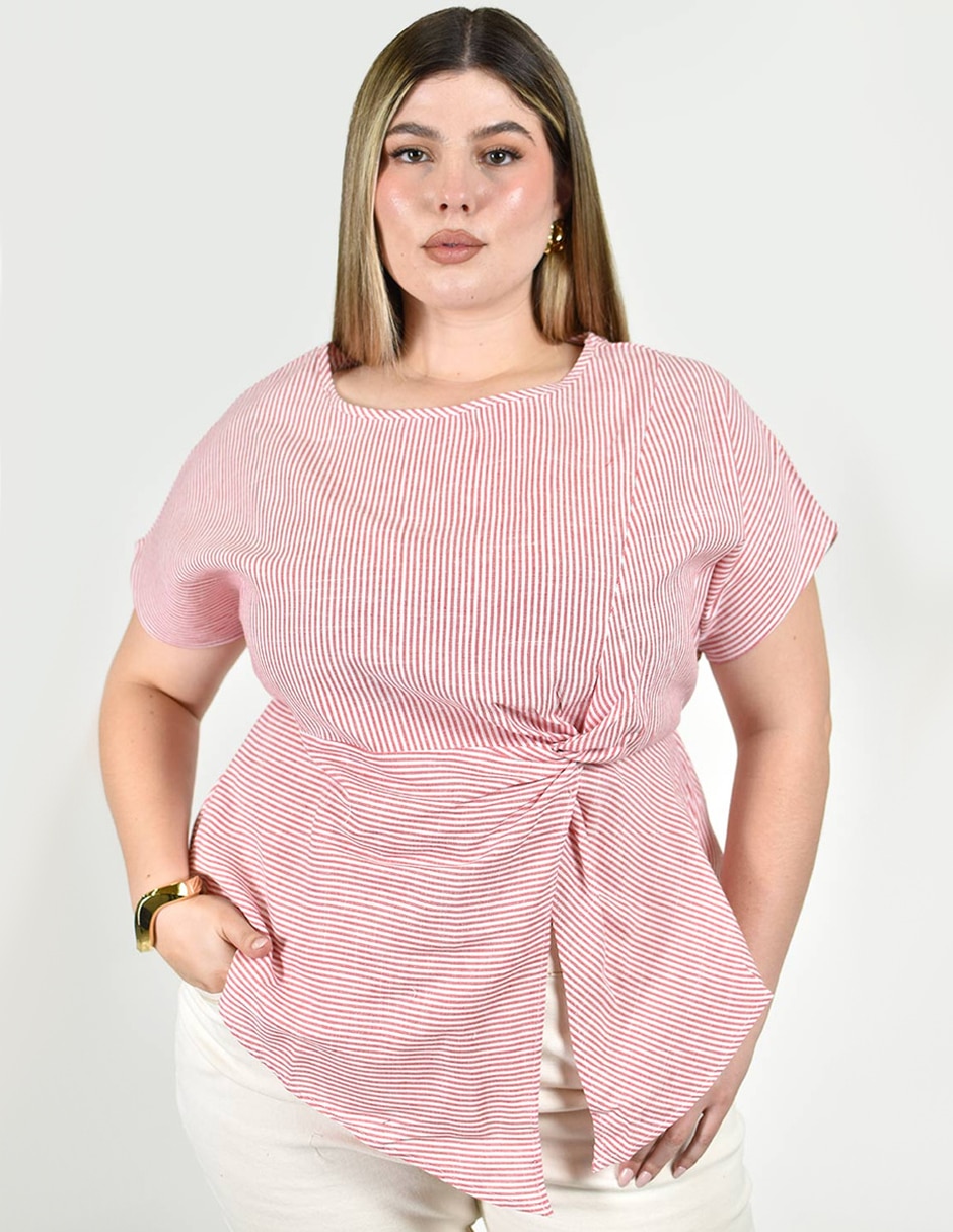 Blusa roman fashion manga corta para mujer
