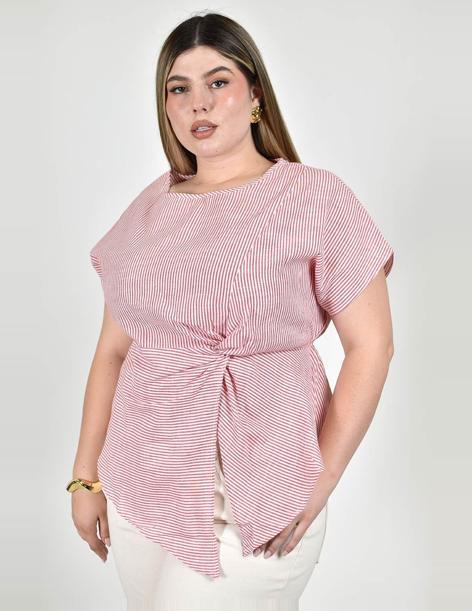 Blusa roman fashion manga corta para mujer