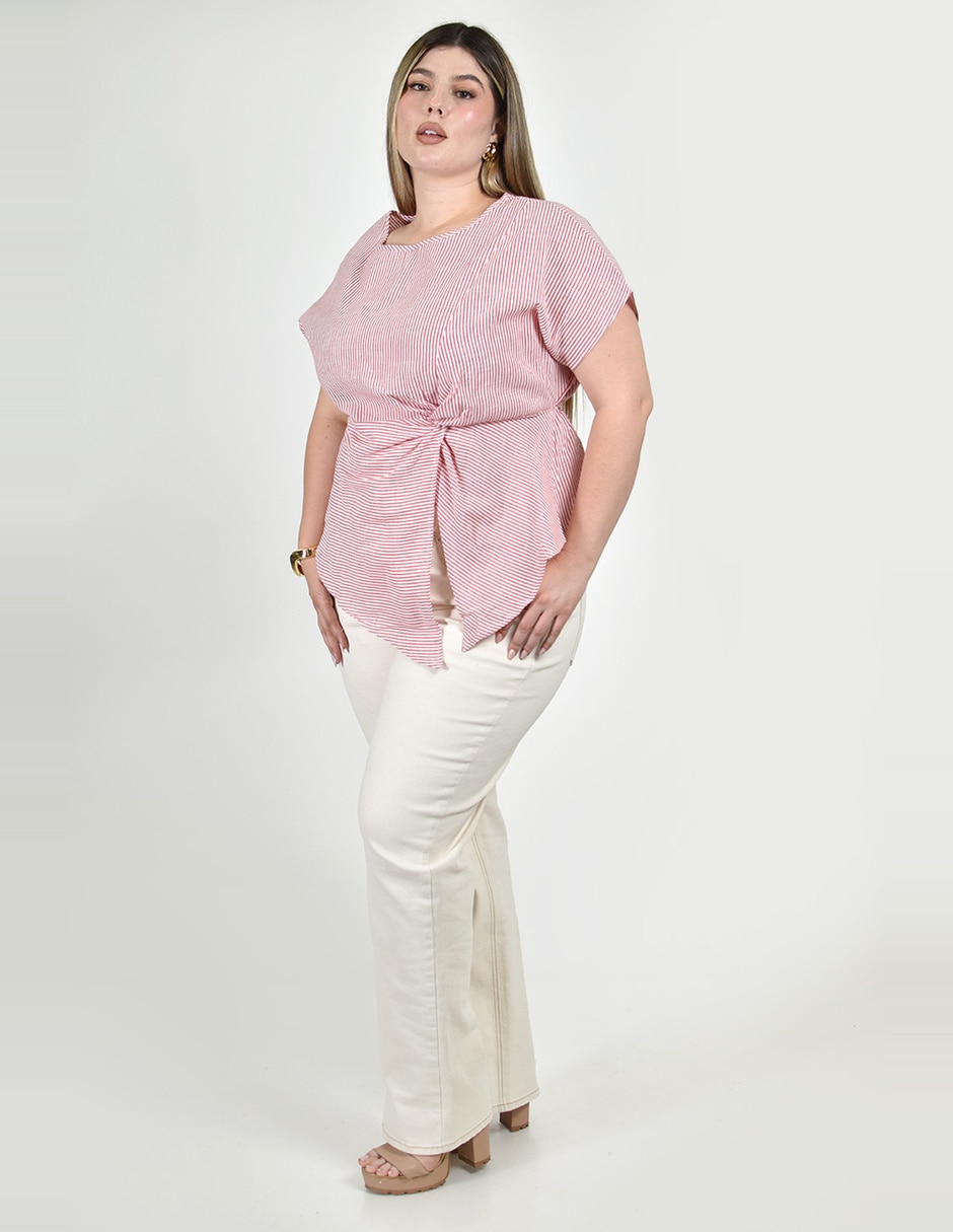 Blusa roman fashion manga corta para mujer