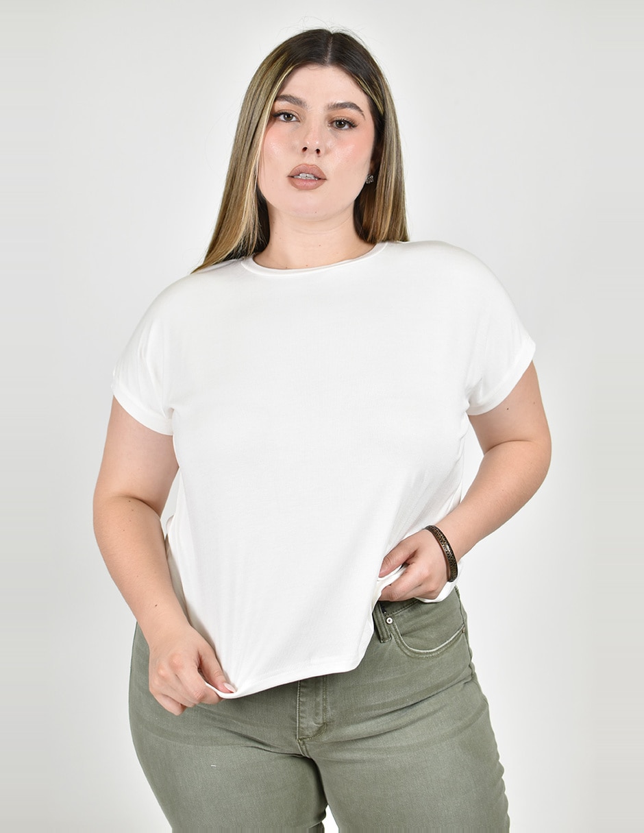 Manga Corta Cuello Redondo Para Mujer 3