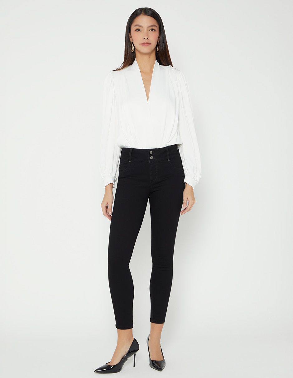Jeans regular ultra slim cintura studio f indigo miner crawford light para mujer