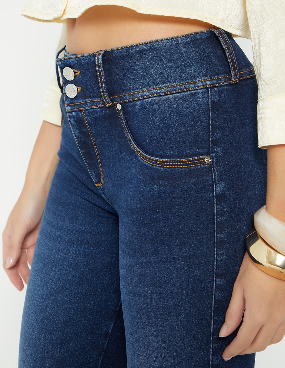 Jeans regular ultra slim cintura studio f indigo estocolmo crawford light para mujer