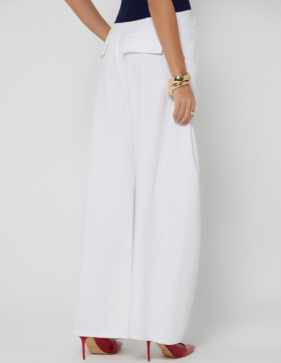 Jeans relaxed barrel cintura studio f indigo utopia para mujer