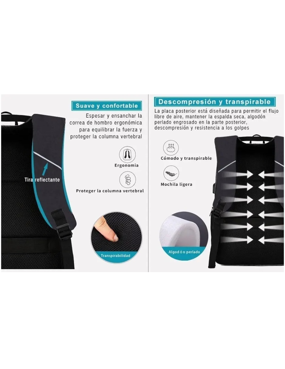 Mochila con portalaptop unisex 2