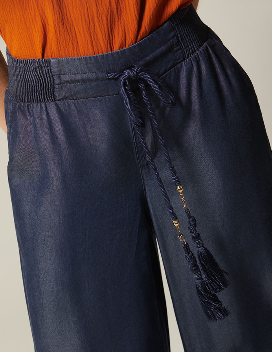Jeans relaxed palazzo cintura alta studio f bulma eco boho para mujer