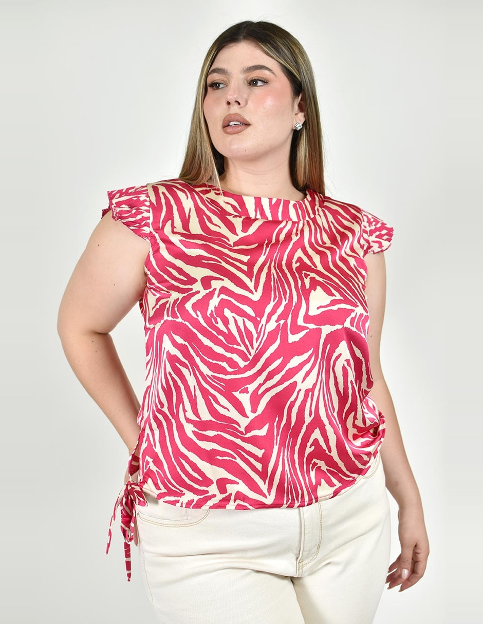 Blusa roman fashion manga corta para mujer