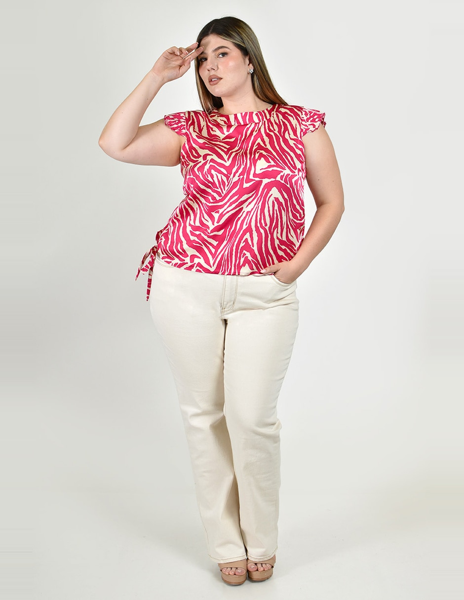 Blusa roman fashion manga corta para mujer