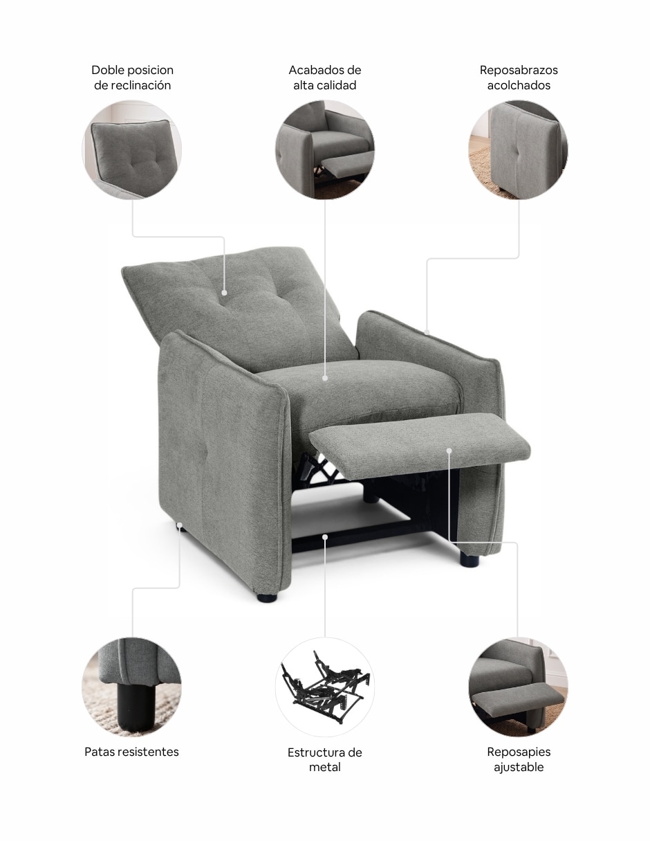 Sillón reclinable livio 9