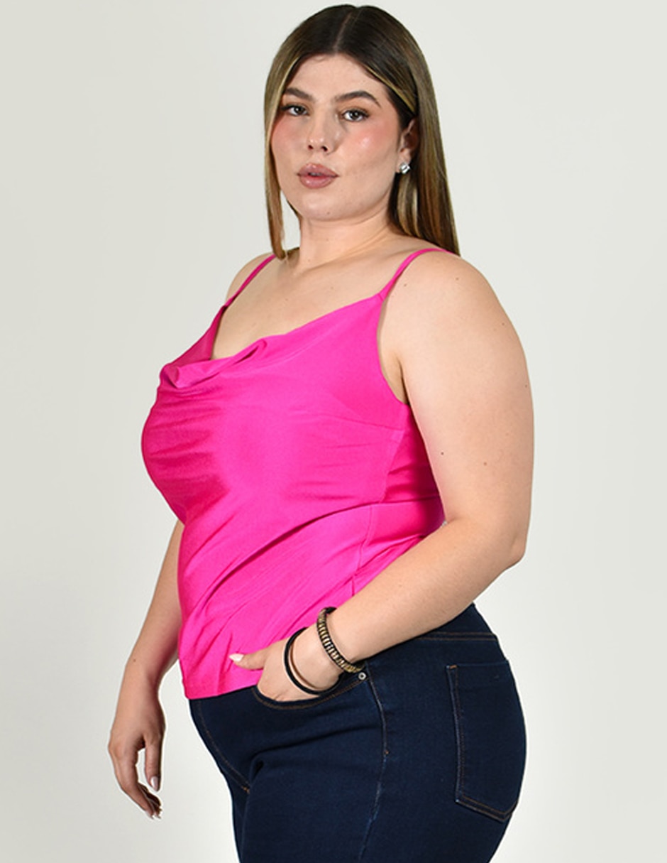 Blusa roman fashion sin manga para mujer