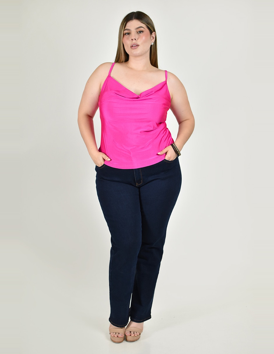 Blusa roman fashion sin manga para mujer