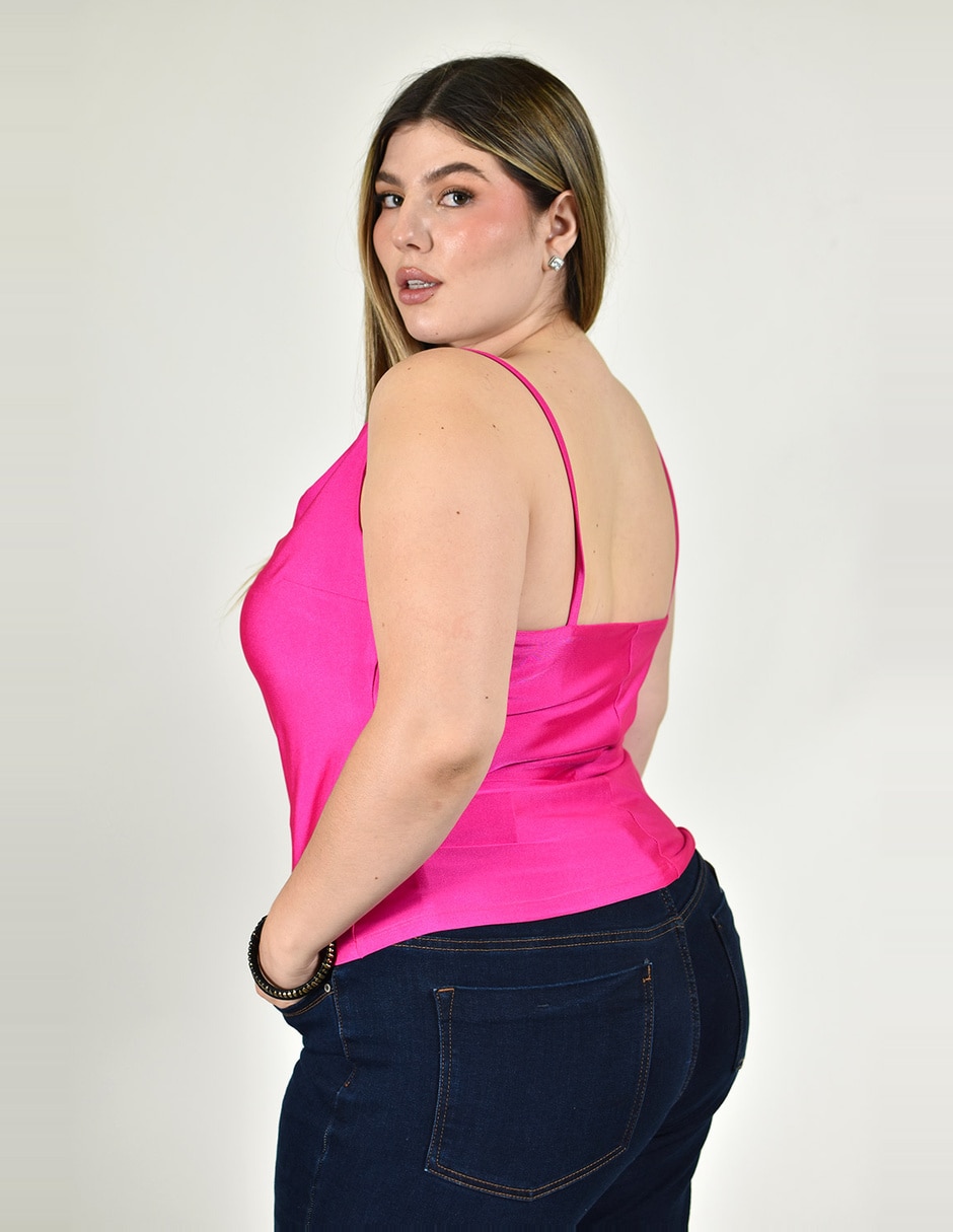 Blusa roman fashion sin manga para mujer