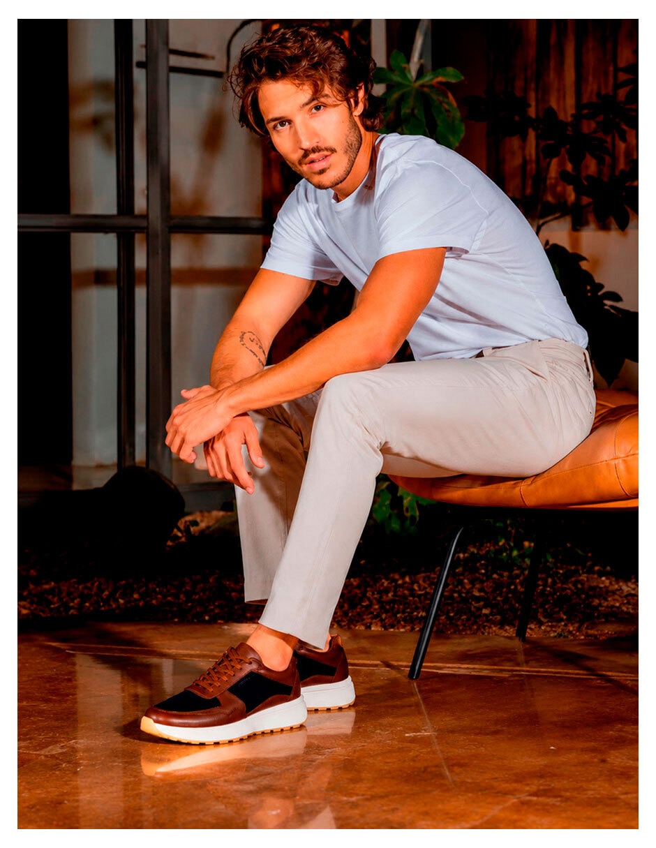 Tenis de piel para hombre 3