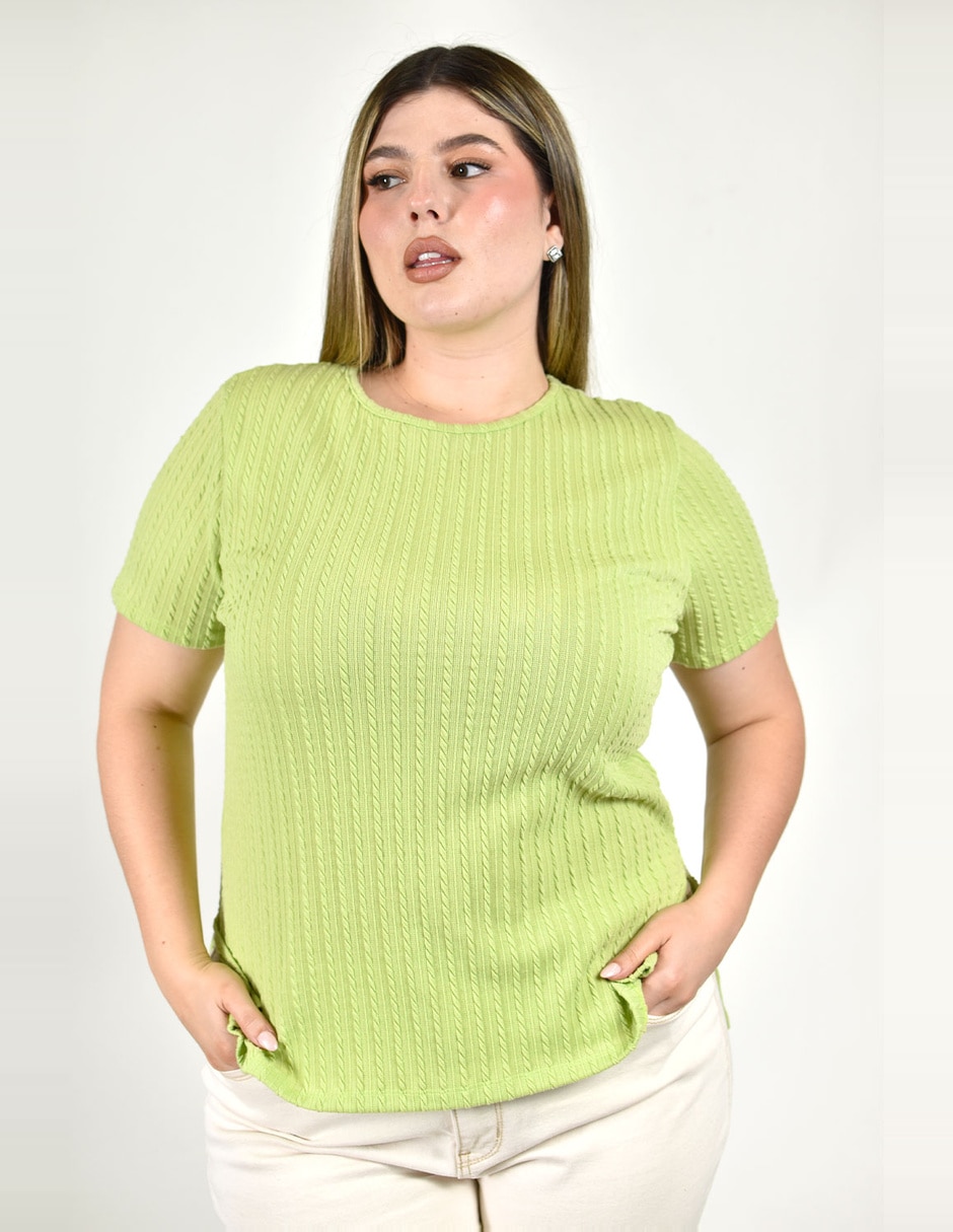 Blusa roman fashion manga corta para mujer