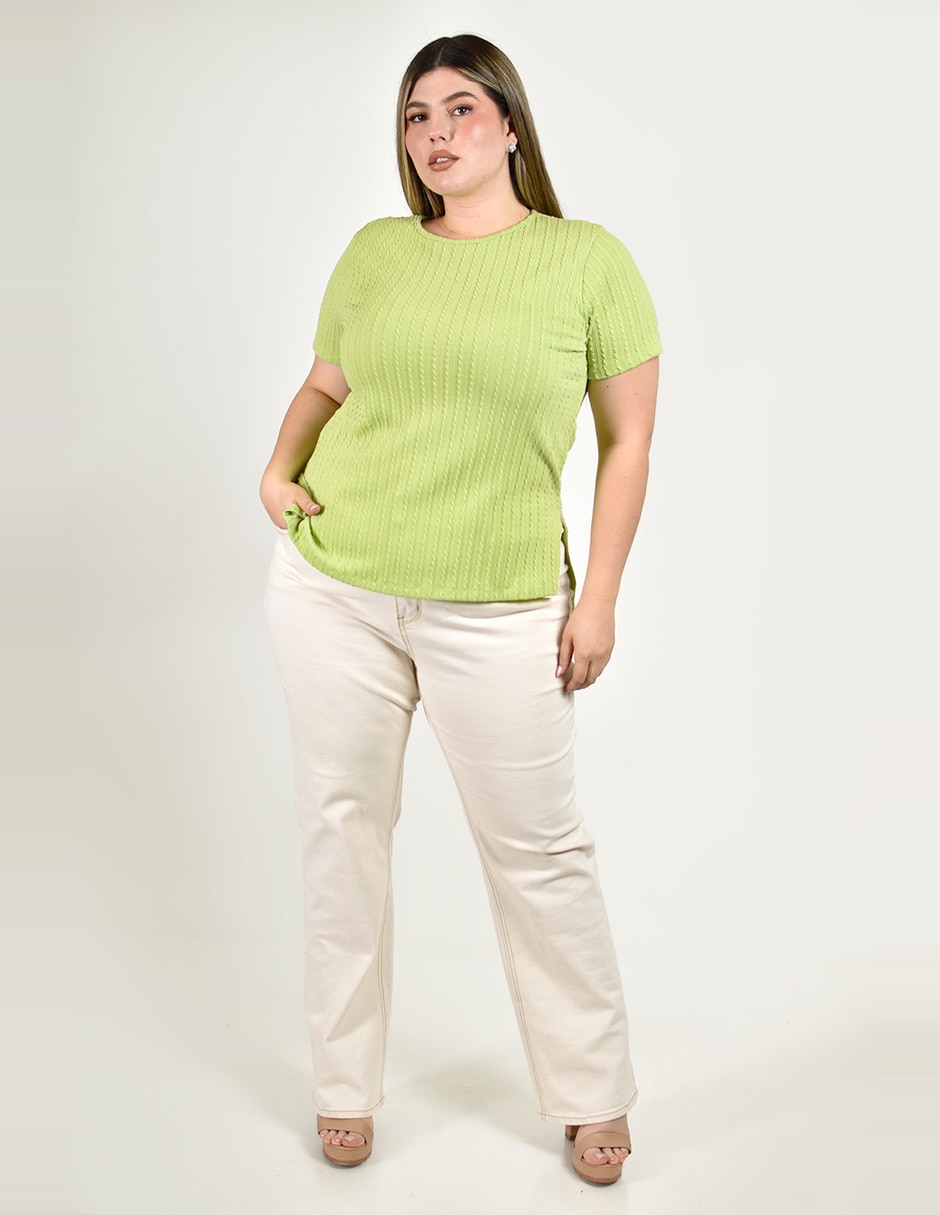 Blusa roman fashion manga corta para mujer