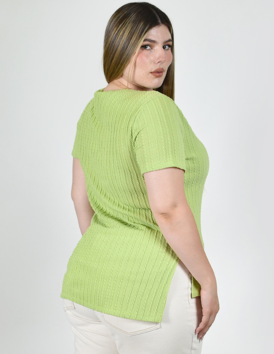 Blusa roman fashion manga corta para mujer