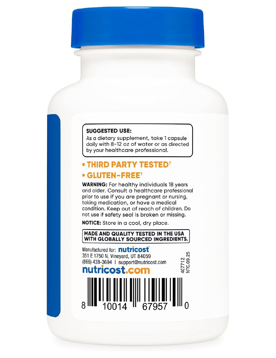 Suplementos alimenticios yohimbine hcl 5 mg bienestar energético 120 cápsulas nutricost con tri-complejo de extractos de plantas naturales 2