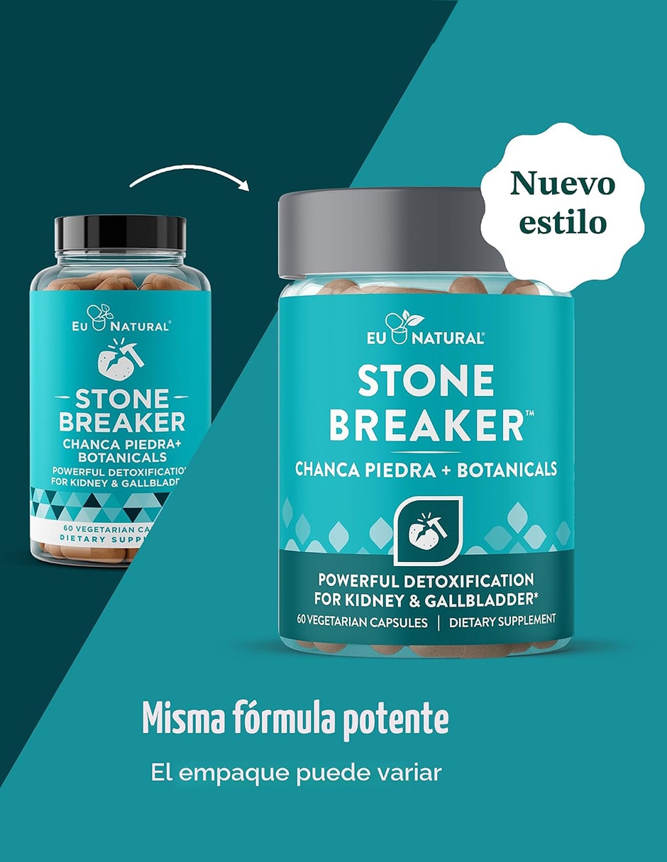 Suplementos alimenticios eu natural stone breaker chanca piedra bienestar renal 60 cápsulas eu natural con chanca piedra