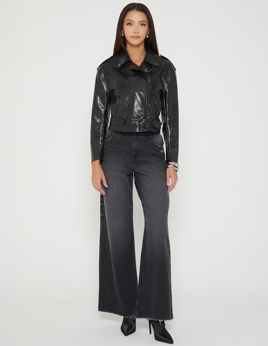 Jeans relaxed palazzo cintura studio f para mujer