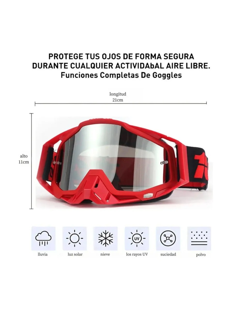 Goggles transparentes para motorsport unisex 4