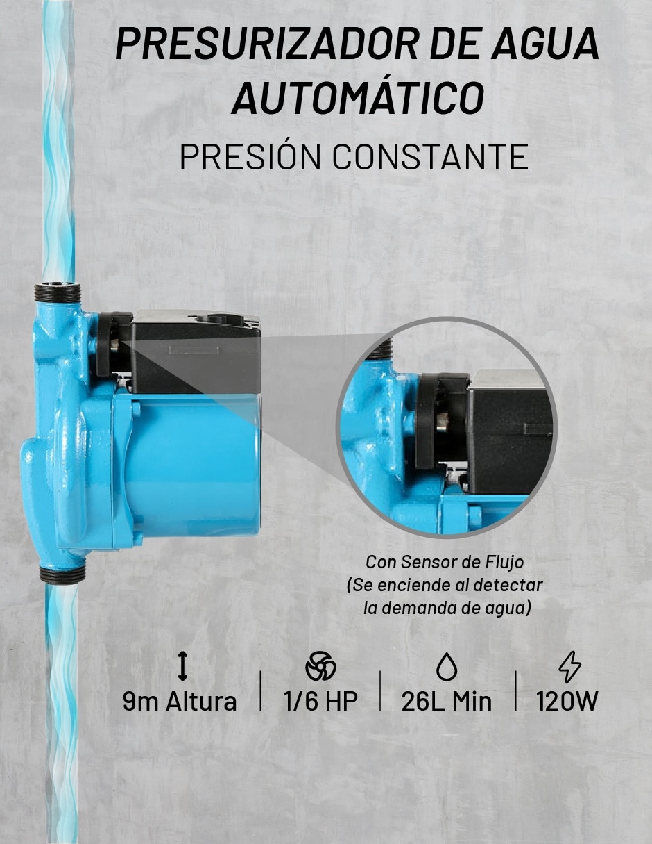 Bomba de agua presurizada 1/6 hp 2