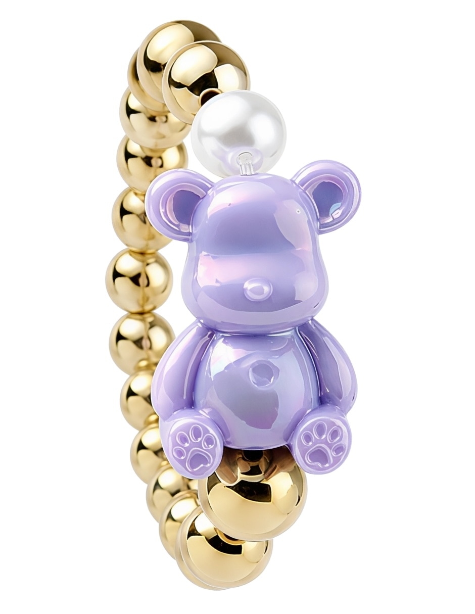 Pulsera yoiko con imitación perla bear brick bambina acabado