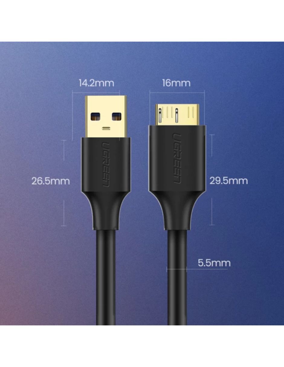 Cable usb micro usb a tipo usb a de 90 cm 2