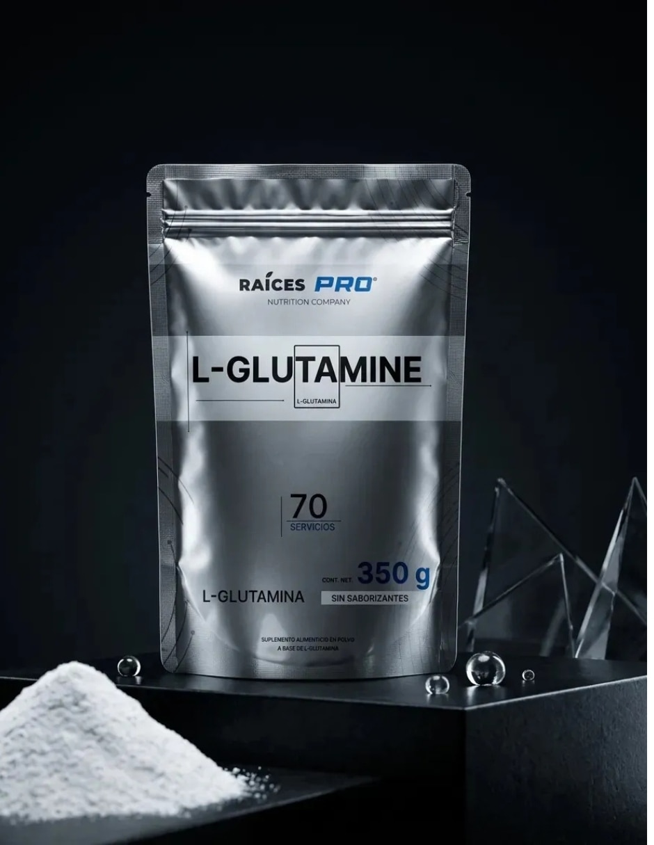 Suplementos alimenticios l-glutamine 70 servicios raíces pro con l-glutamina 2