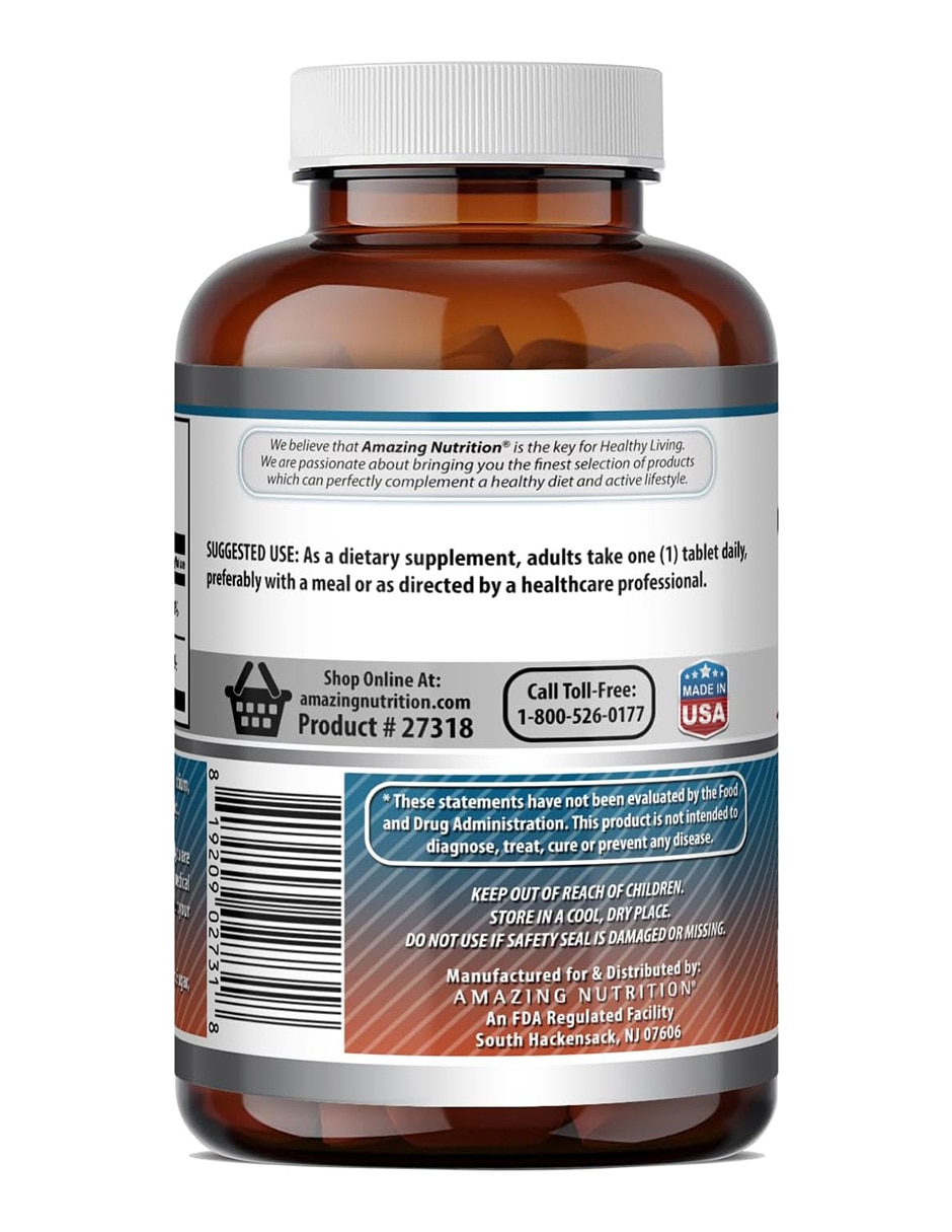 Suplementos alimenticios amazing formulas calcio d3 bienestar óseo y nutricional 250 tabletas amazing nutrition con calcio con vitamina d3