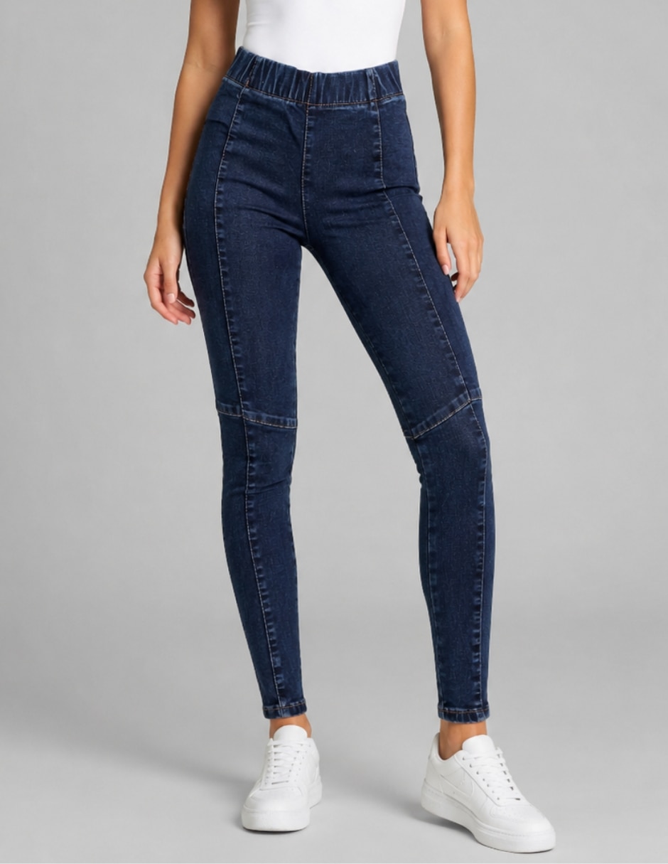 Jeans regular skinny cintura alta para mujer Jeans regular skinny cintura alta para mujer