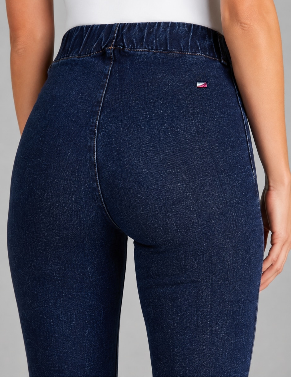 Jeans regular skinny cintura alta para mujer 3