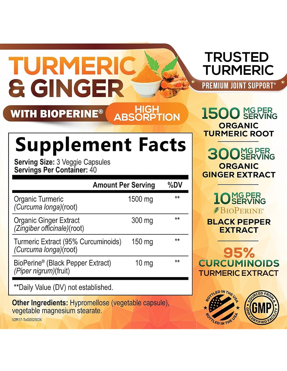 Suplementos alimenticios nature’s nutrition cúrcuma curcumina bienestar articular 120 cápsulas natures nutrition con cúrcuma