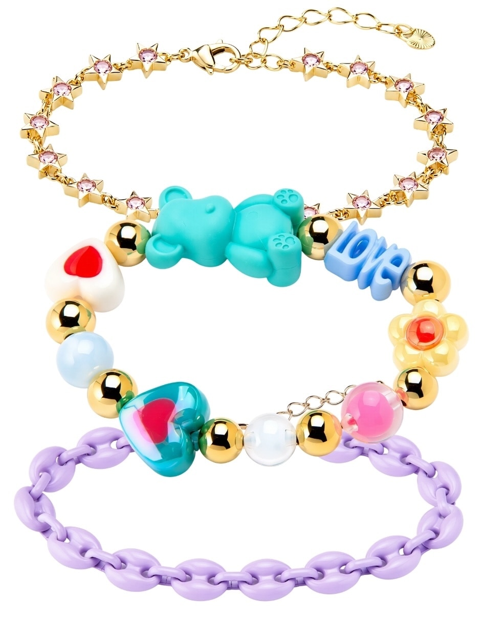 Set de brazalete yoiko con resina bear brick lunaria acabado