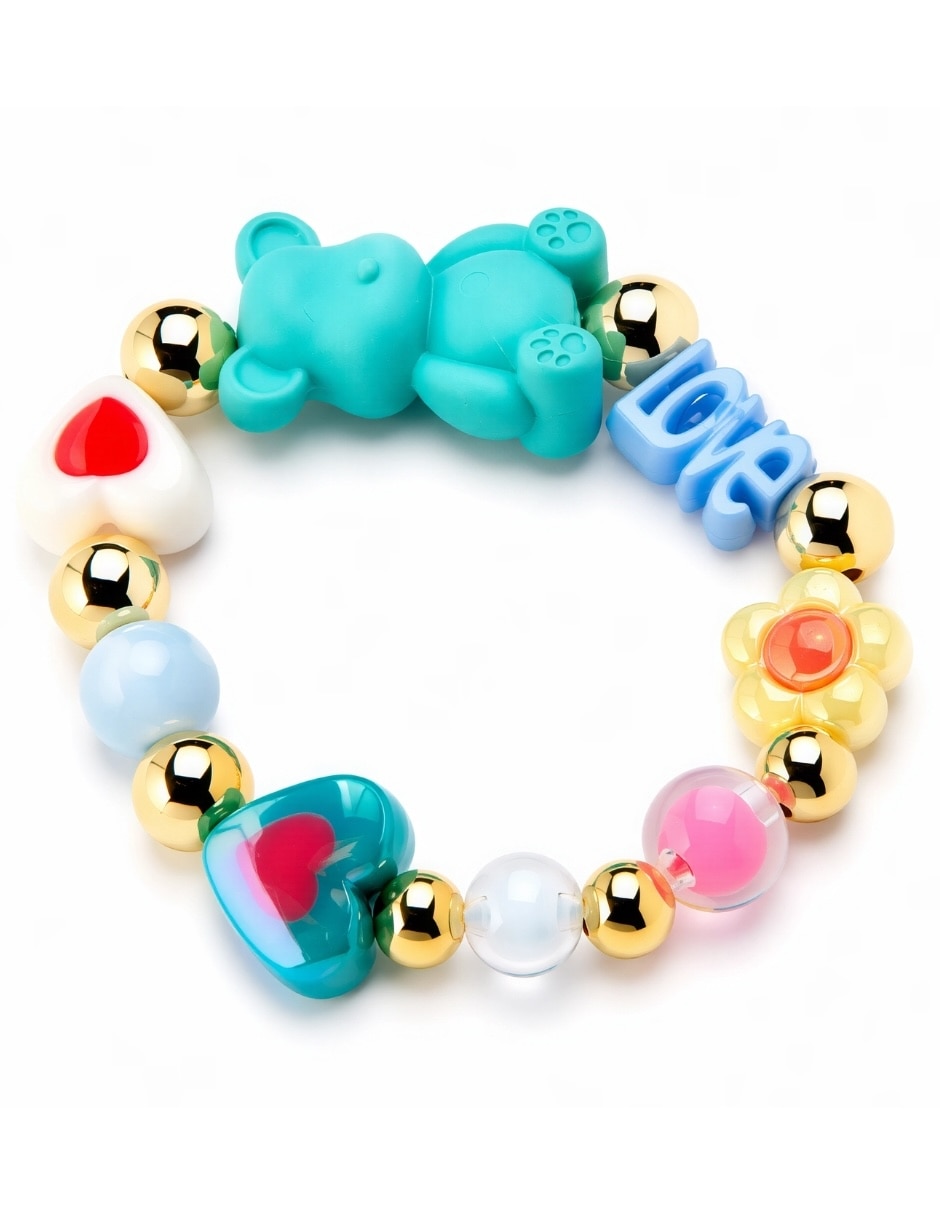 Set de brazalete yoiko con resina bear brick lunaria acabado