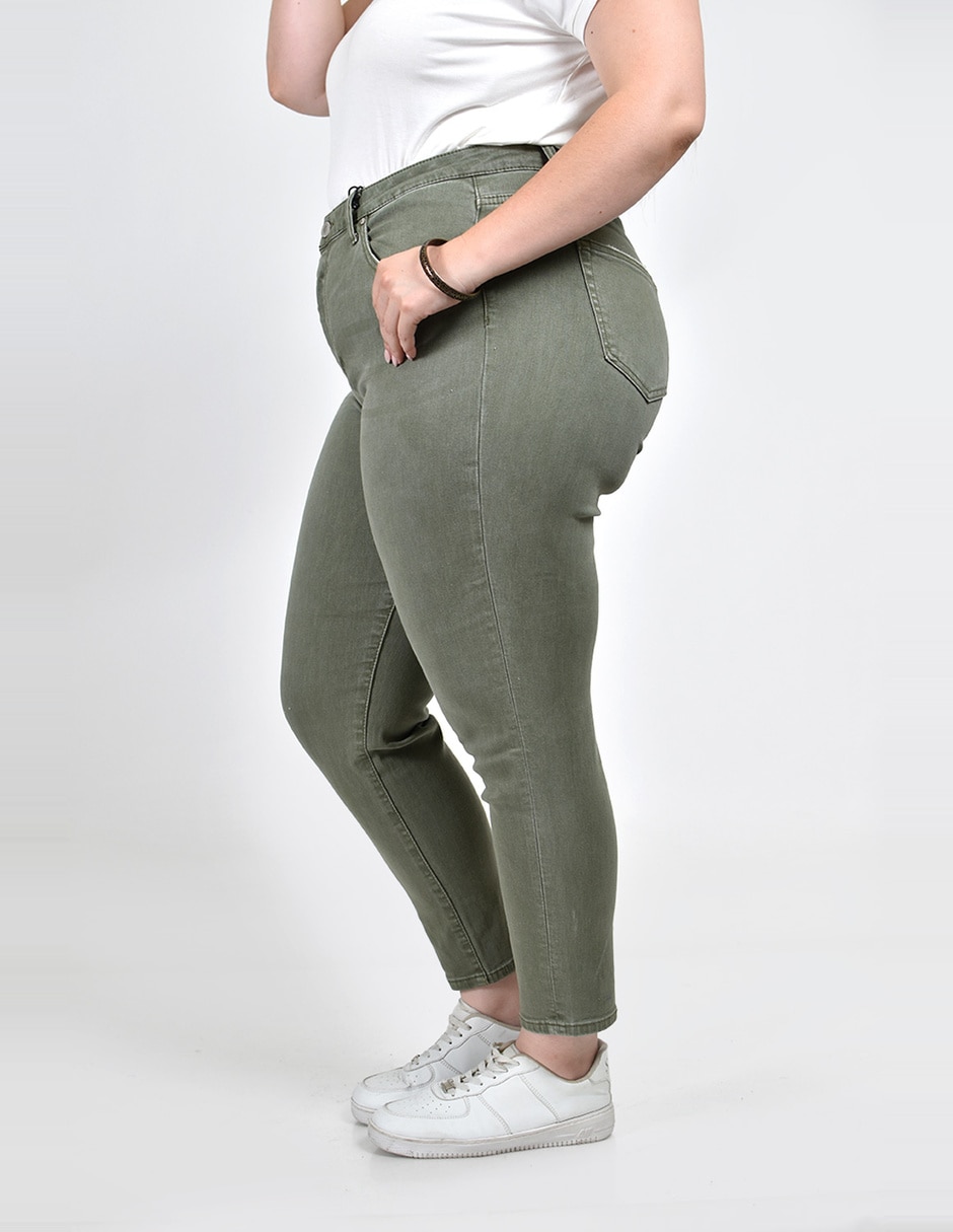 Jeans regular skinny cintura alta roman fashion para mujer